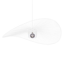Pendul design palarie Kapelusz, 1xE27, D115cm, H100cm, metal alb