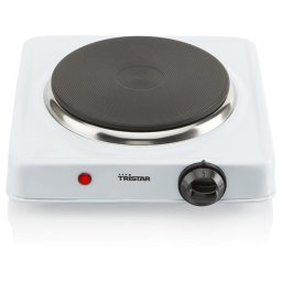Plita Tristar KP-6185 Hot plate, 15cm diameter, Thermostat, 1 burner, 5 adjustable settings, Heat resisting housing, 1100W, White