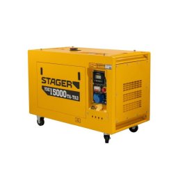 Generator profesional Stager YDE15000TA-TA3, 11.5 kW, DualPower 230-400V, insonorizat, diesel, 3000rpm, pornire electrica