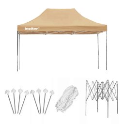 Foișor de grădină pliabil 3x4,5 m bej