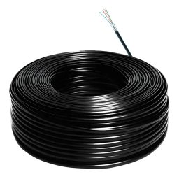 Cablu de retea exterior 20m robust Hikvision CAT5e UTP cupru 0.5mm negru DS-1LN5EO-UU/E-20