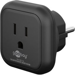 Adaptor de alimentare tip F CEE 7/4 - mama America Japonia tip B NEMA 5-15 3pini 15A Goobay 45350