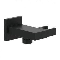 Cot racord cu suport para dus Villeroy&Boch Architectura Square, negru mat