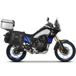 Set complet de genti laterale adventure SHAD TERRA TR40 si topcase din aluminiu SHAD TERRA 37L, incluzand kitul de montaj SHAD YAMAHA Tenere 700 XTZ690