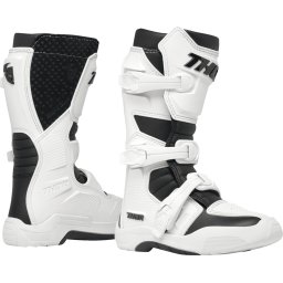 Cizme copii atv cross Thor Blitz XR, culoare alb negru marime 32