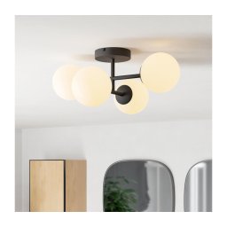 Eglo 902094 - Plafonieră LED aplicată pentru baie CASTROVIDO 4xG9/4,2W/230V IP44 neagră