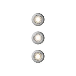 Philips - Set de 3 corpuri de tavan încastrate PERIDOT 1xGU10/7W/230V argintiu