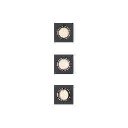 Philips - Set de 3 spoturi încastrate PERIDOT 1xGU10/7W/230V negru
