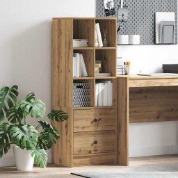 Bufet stejar artizanal 45.5 x 34 x 127 cm Lemn compozit GartenMobel Dekor