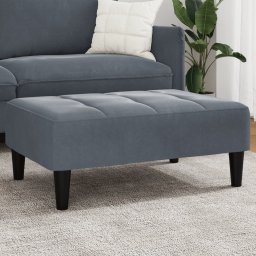 Taburet, gri închis, 77x55x31 cm, catifea GartenMobel Dekor