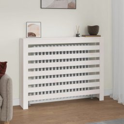 Masca pentru calorifer, alb, 108,5x19x84 cm, lemn masiv de pin GartenMobel Dekor