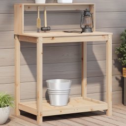 Masa de plantare cu rafturi, 82,5x50x109,5 cm, lemn masiv pin GartenMobel Dekor