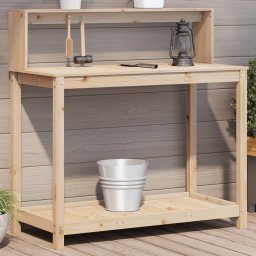 Masa de plantare cu rafturi, 108x50x109,5 cm, lemn masiv pin GartenMobel Dekor