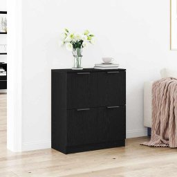 Bufet Stejar Negru 60 x 30 x 70 cm Lemn compozit GartenMobel Dekor