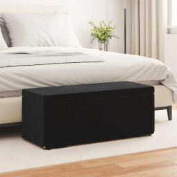 Taburet Negru 101 x 41 x 40 cm Catifea si lemn stratificat GartenMobel Dekor