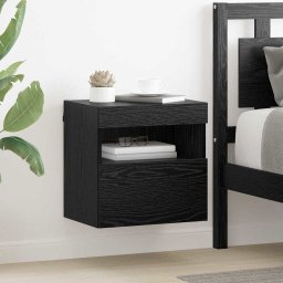 Dulapuri pentru TV Pe perete 2 pcs Stejar Negru 40 x 30 x 40 cm GartenMobel Dekor