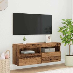 Dulap TV de perete Lemn Vechi 100 x 30 x 40 cm Lemn compozit GartenMobel Dekor