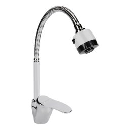 Baterie pentru chiuveta cu gat flexibil si aerator, crom, Sanit Lux GF-0065