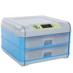 Incubator electric automat Micul Fermier GF-2101, 128 oua, 2 etaje, 220V/12V