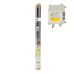 Pompa submersibila multietajata 75QJD 0.55 kW, tun lung, cu panou de comanda
