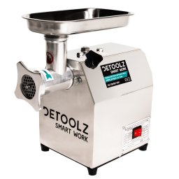 Masina de tocat carne Detoolz din inox, 350W, 60 kg/h, cu 2 site incluse
