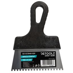 Spaclu zimtat Detoolz 150 x 4 mm pentru adeziv si placi ceramice