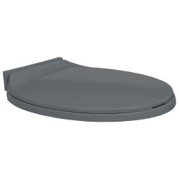 Capac WC cu închidere silentioasa, gri, oval GartenMobel Dekor