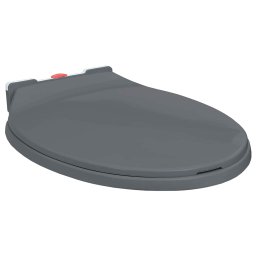 Capac WC cu închidere silentioasa, eliberare rapida, gri, oval GartenMobel Dekor