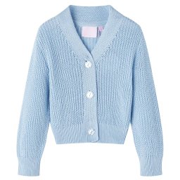 Cardigan pentru copii tricotat, albastru, 116 GartenMobel Dekor