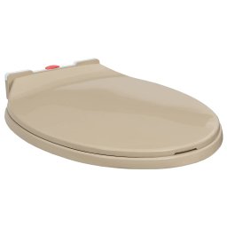 Capac WC cu închidere silentioasa, eliberare rapida, bej, oval GartenMobel Dekor