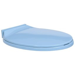 Capac WC cu închidere silentioasa, albastru, oval GartenMobel Dekor