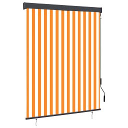 Jaluzea tip rulou de exterior, alb si portocaliu, 140 x 250 cm GartenMobel Dekor