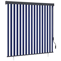 Jaluzea tip rulou de exterior, albastru si alb, 160 x 250 cm GartenMobel Dekor