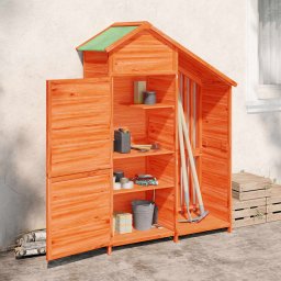 Magazie de unelte de gradina maro 120x53,5x170cm lemn masiv pin GartenMobel Dekor