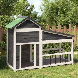 Cusca de caine, gri, 143x60,5x109 cm, lemn masiv de pin GartenMobel Dekor