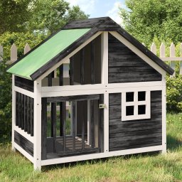 Cusca de caine, gri, 96x60,5x87 cm, lemn masiv de pin GartenMobel Dekor