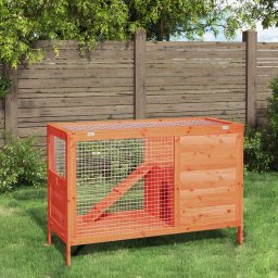 Cusca pentru iepuri maro 103x44x69,5 cm lemn masiv de pin GartenMobel Dekor