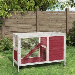 Cusca pentru iepuri cafeniu 103x44x69,5 cm lemn masiv de pin GartenMobel Dekor