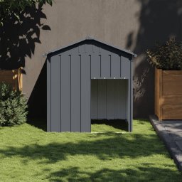 Cusca caine cu acoperis antracit 117x103x123 cm otel galvanizat GartenMobel Dekor