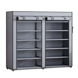 Dulap textil dublu pentru haine si incaltaminte 118×30×120