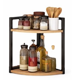 Raft de colt pentru bucatarie cu 2 niveluri metal design modern 42×30×58
