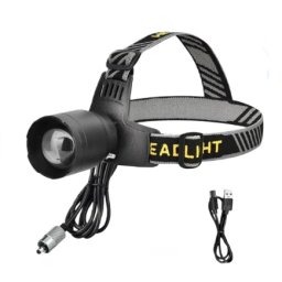 Lanterna frontala LED YM T102 cu zoom profesionala lumina alba/rosie si incarcare USB