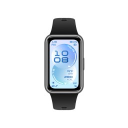 HUAWEI Band 11 Black Matte Black Durable Polymer Case Black Fluoroelastomer Strap