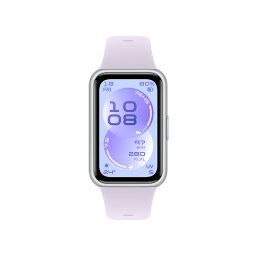 HUAWEI Band 11 Purple Silver Durable Polymer Case Purple Fluoroelastomer Strap