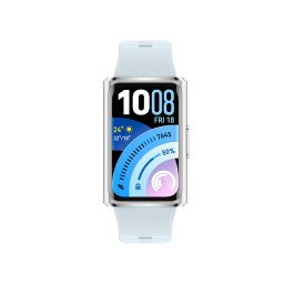 HUAWEI Band 11 Pro Blue Silver Aluminum Alloy Case Blue Fluoroelastomer Strap
