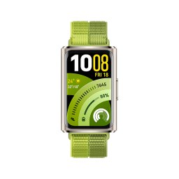 HUAWEI Band 11 Pro Green Titanium Aluminum Alloy Case Green Nylon Strap