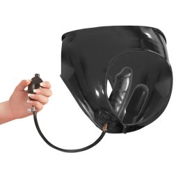 Slip latex cu dildo gonflabil S