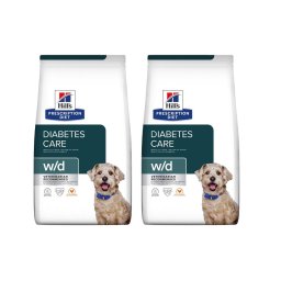HILL'S Prescription Diet w/d Diabetes Care Chicken Adult pentru caini predispusi la crestere in greutate/dupa castrare 20 kg (2x10 kg)