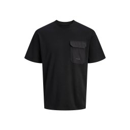 JACK & JONES T-Shirt Jcofusion Pocket Ss Crew Neck 12293064 C-N10 black