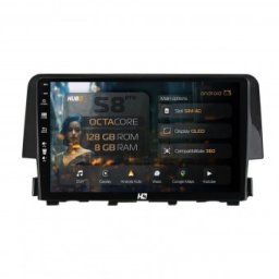 Navigatie Honda Civic X / Sedan (2015-2021) 8GB RAM Android Octacore Slot Sim 4G DSP GPS Wi-FI Carplay Android Auto USB Bluetooth Waze Touchscreen 9 Inch